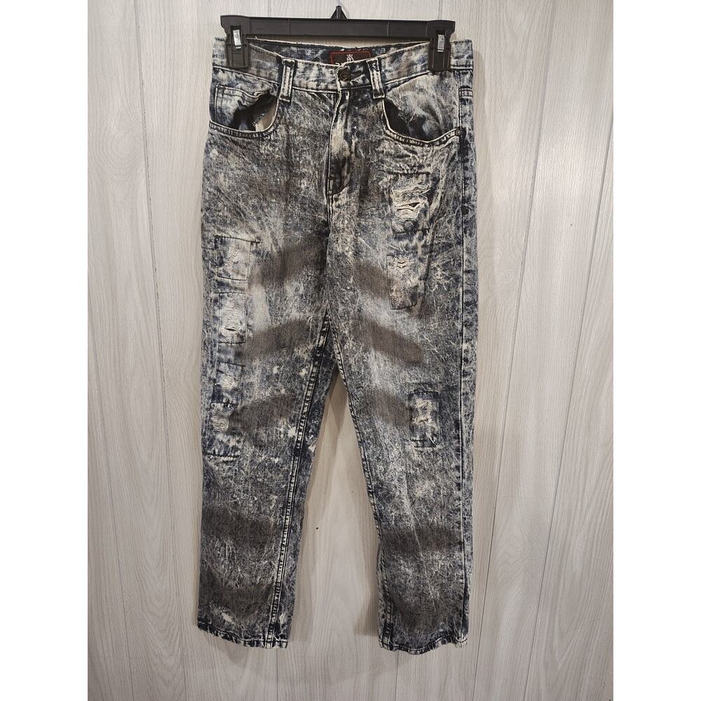 Vintage Red Ape Distressed Jeans Size 16 Grease Wash Grunge Skater Y2K